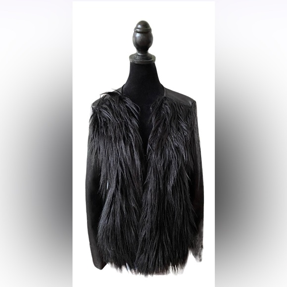 libby. edelman Jackets & Blazers - Libby Edelman: Black Faux Fur Jacket